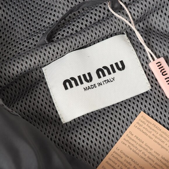 Miu Miu Technical Silk Zipper Blouson Women's Jacket - Picture 8 of 14